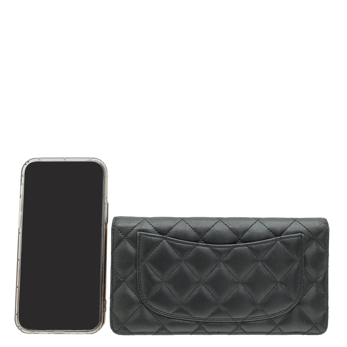 Chanel Black CC Classic Yen Wallet