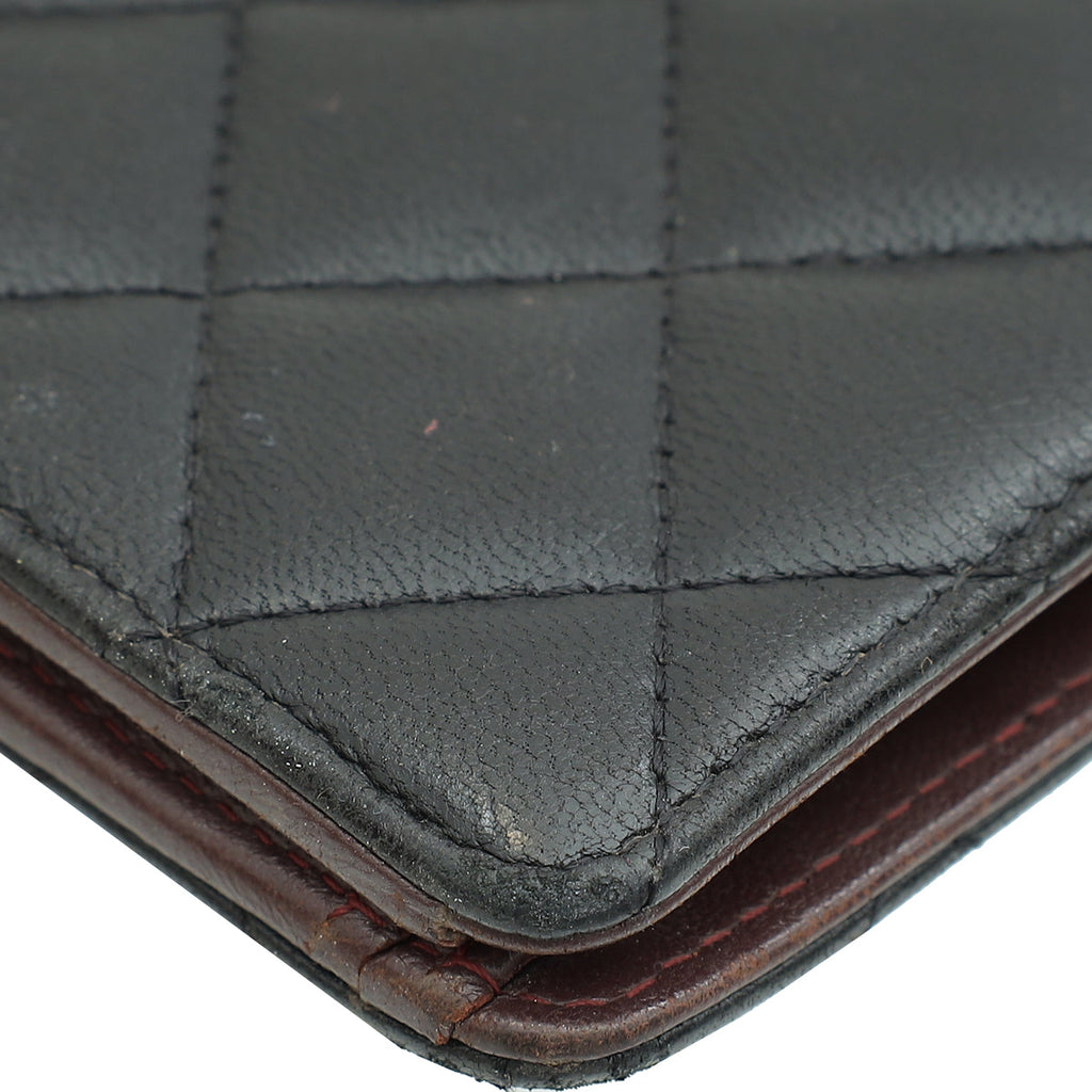 Chanel Black CC Classic Yen Wallet