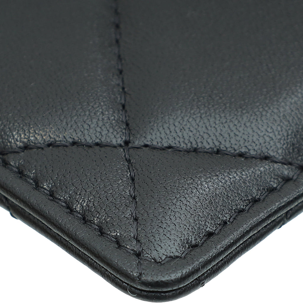 Chanel Black CC Chanel 19 Card Holder on Chain