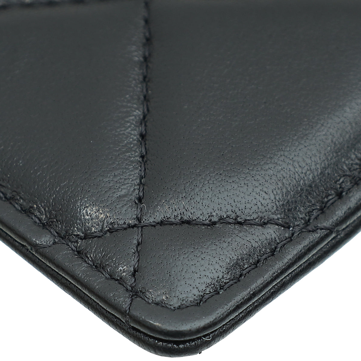 Chanel Black CC Chanel 19 Card Holder on Chain