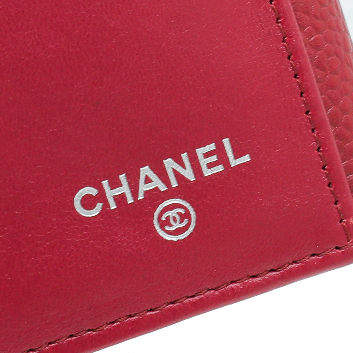 Chanel Red CC French Wallet