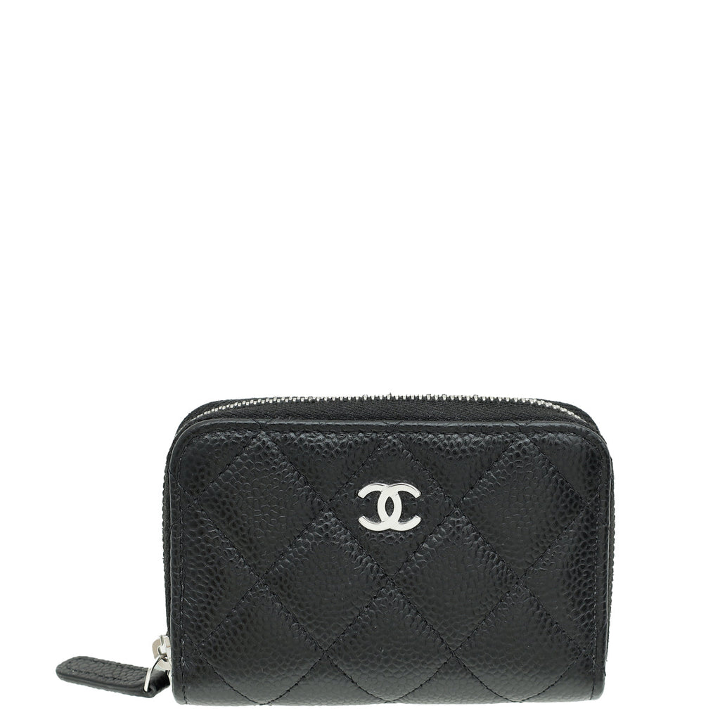 Chanel Black CC Classic Zipped Coin Purse