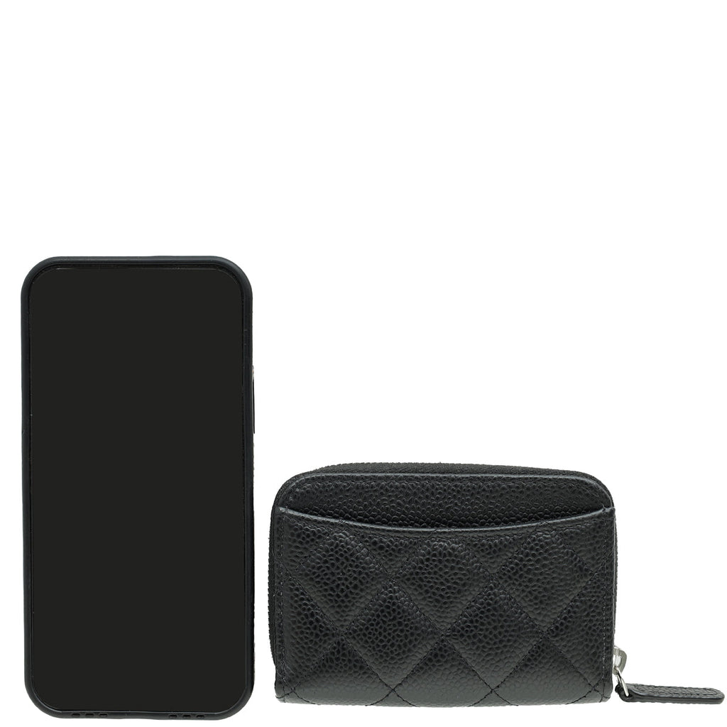 Chanel Black CC Classic Zipped Coin Purse