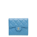 Chanel Blue CC Classic Small Wallet