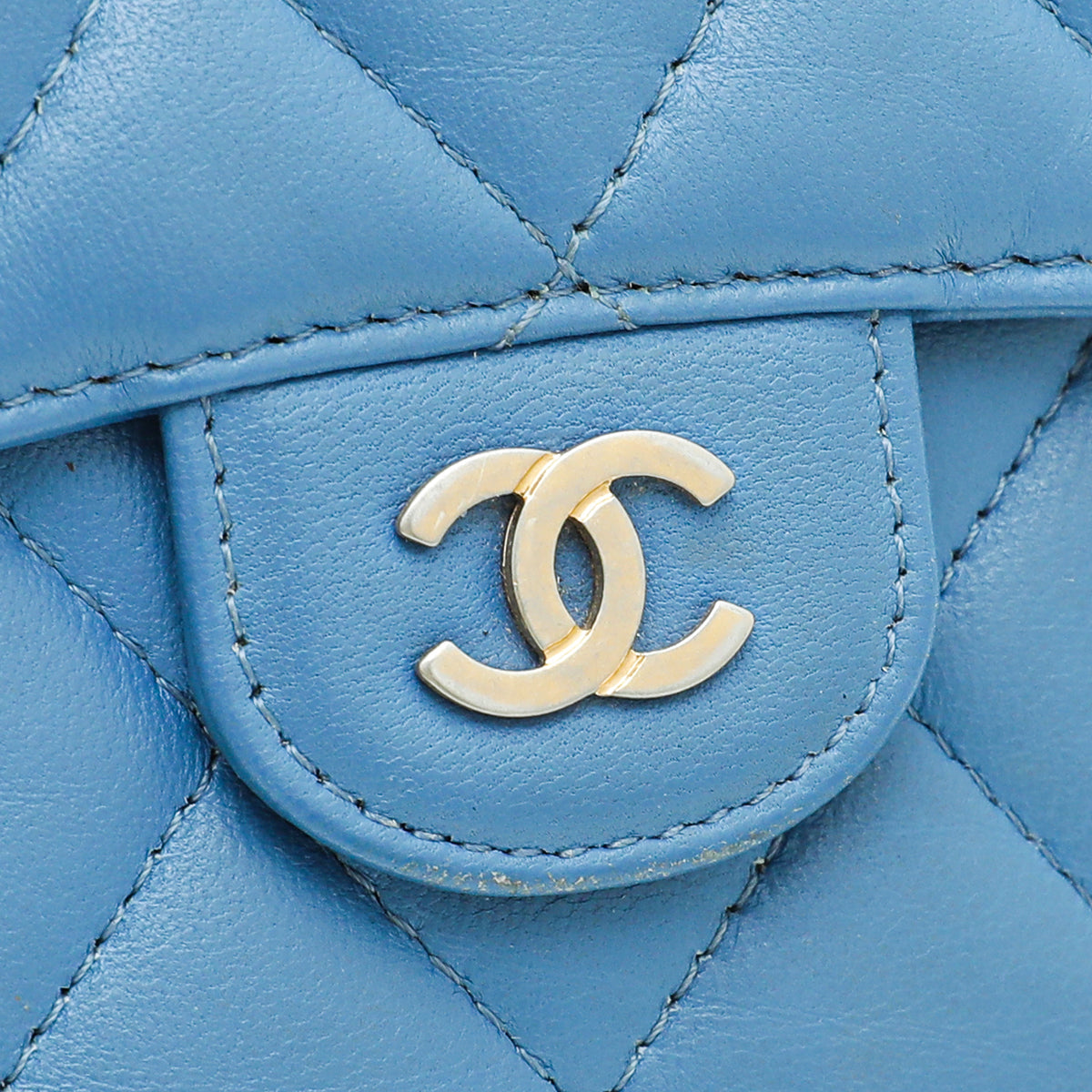 Chanel Blue CC Classic Small Wallet
