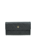 Chanel Black CC Classic Long Wallet