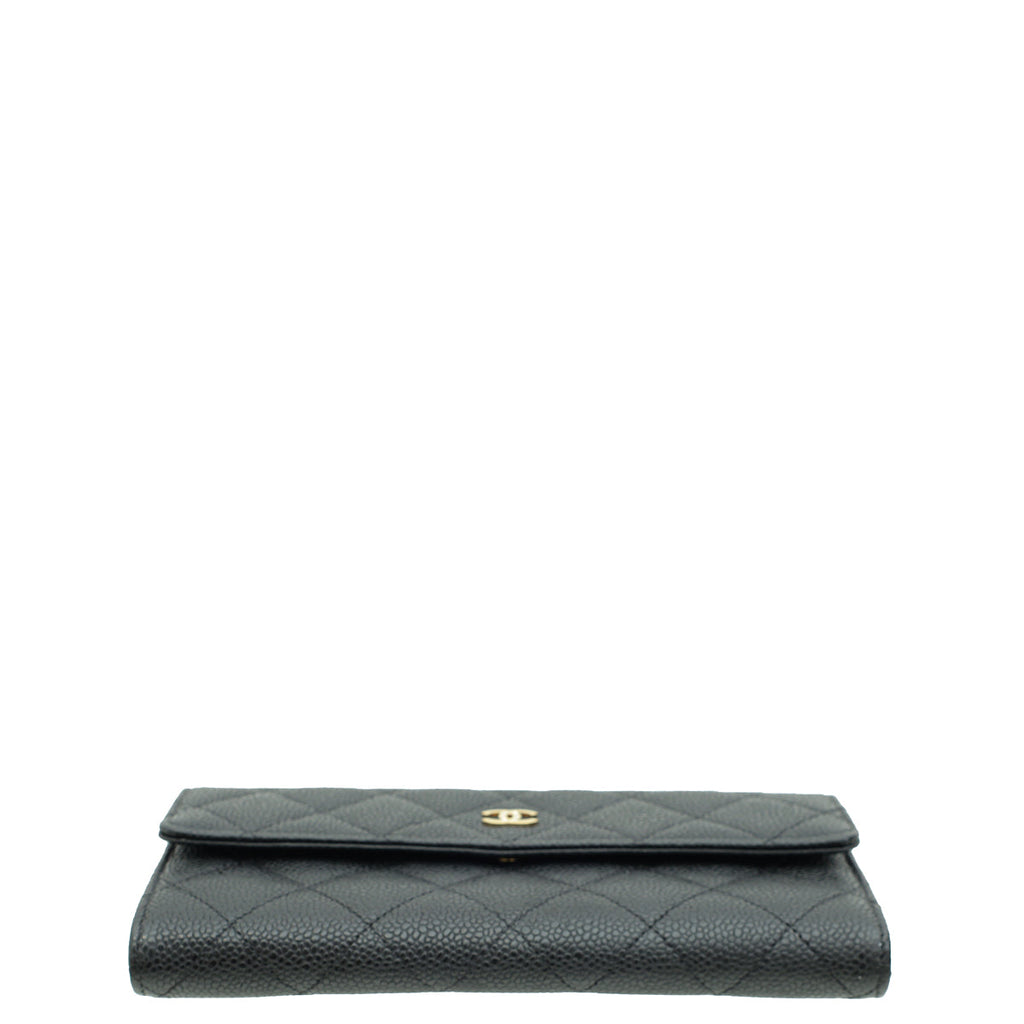Chanel Black CC Classic Long Wallet