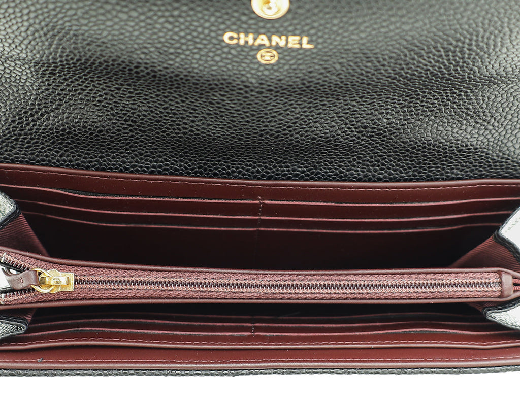 Chanel Black CC Classic Long Wallet