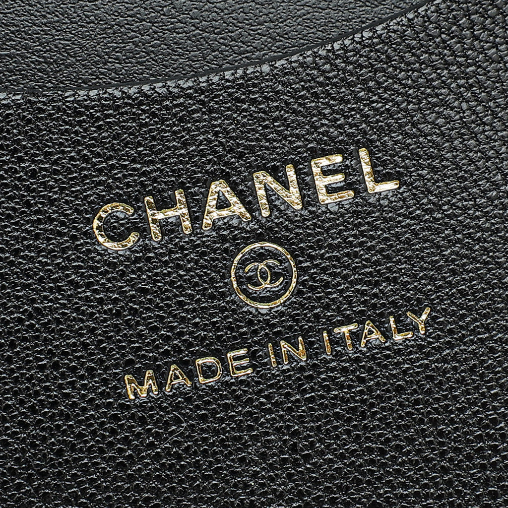 Chanel Black 19 Luggage Tag