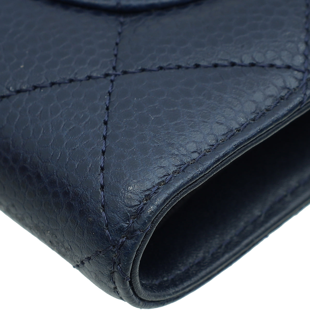 Chanel Blue Classic Flap Wallet