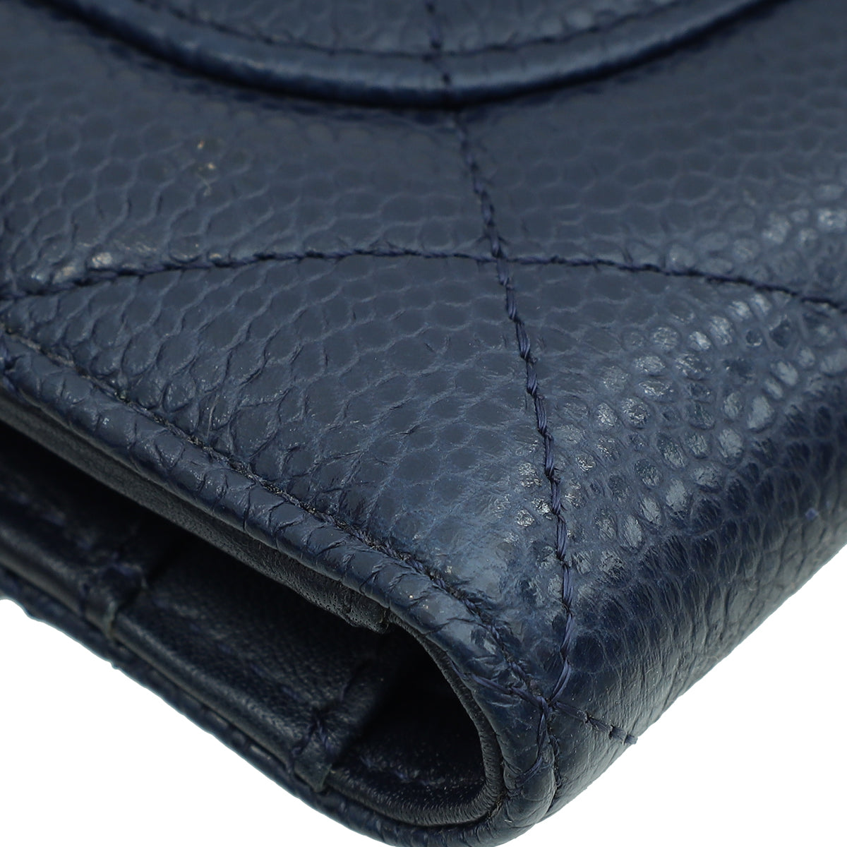 Chanel Blue Classic Flap Wallet