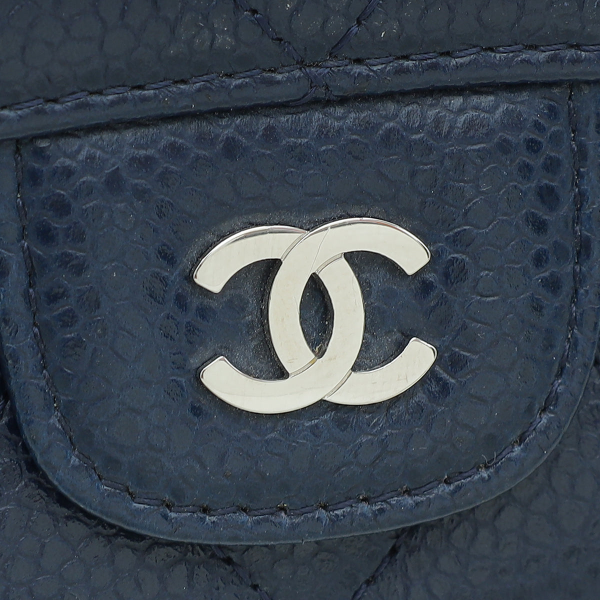 Chanel Blue Classic Flap Wallet