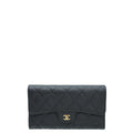 Chanel Black CC Classic Long Wallet