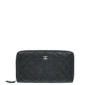 Chanel Black CC Classic Zip Large Karung Wallet