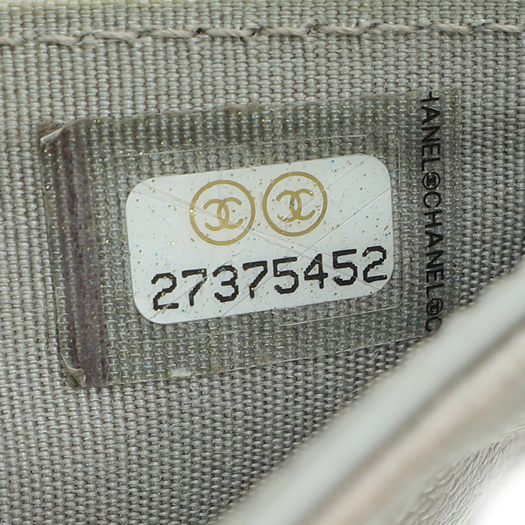 Chanel Gray Boy Medium Wallet