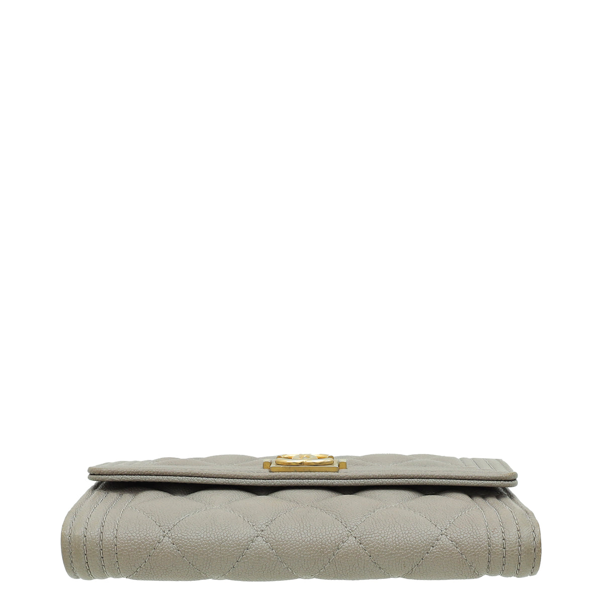Chanel Gray Boy Medium Wallet