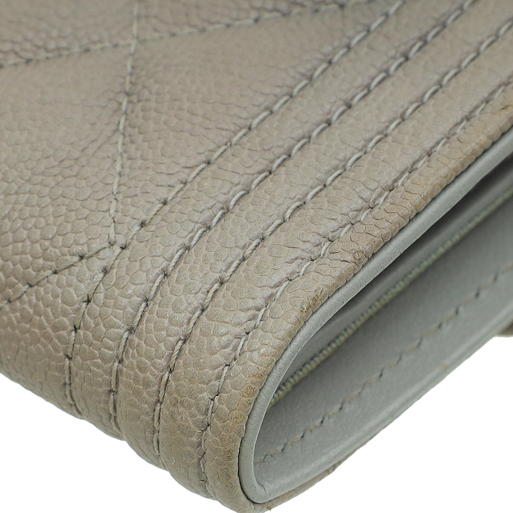 Chanel Gray Boy Medium Wallet