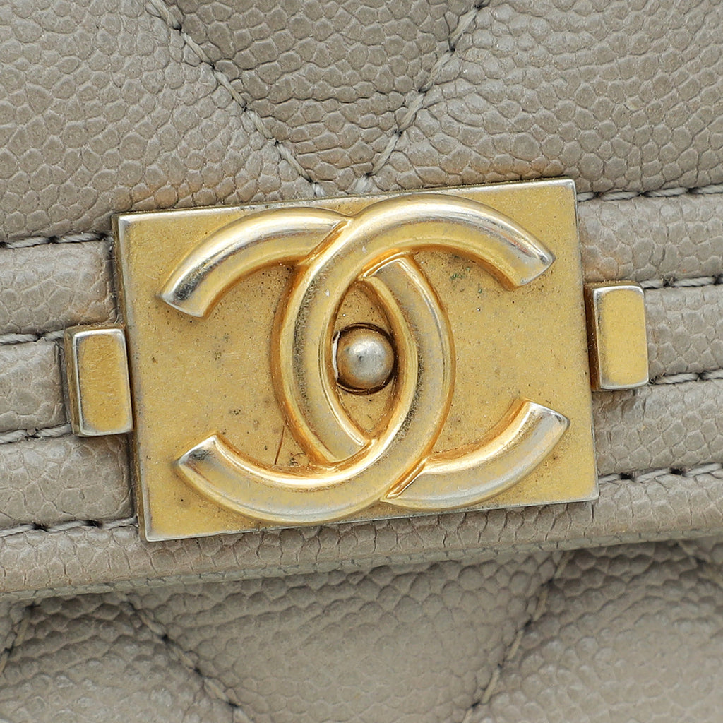 Chanel Gray Boy Medium Wallet