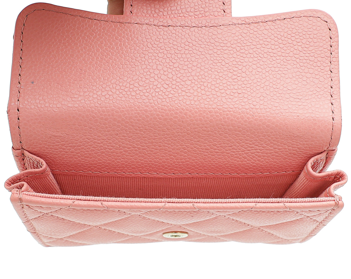 Chanel Light Pink CC Classic Small Flap Wallet