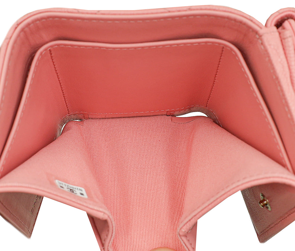 Chanel Light Pink CC Classic Small Flap Wallet