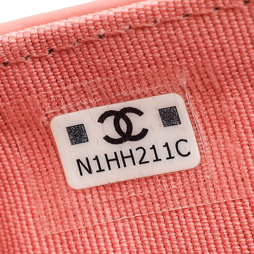 Chanel Light Pink CC Classic Small Flap Wallet