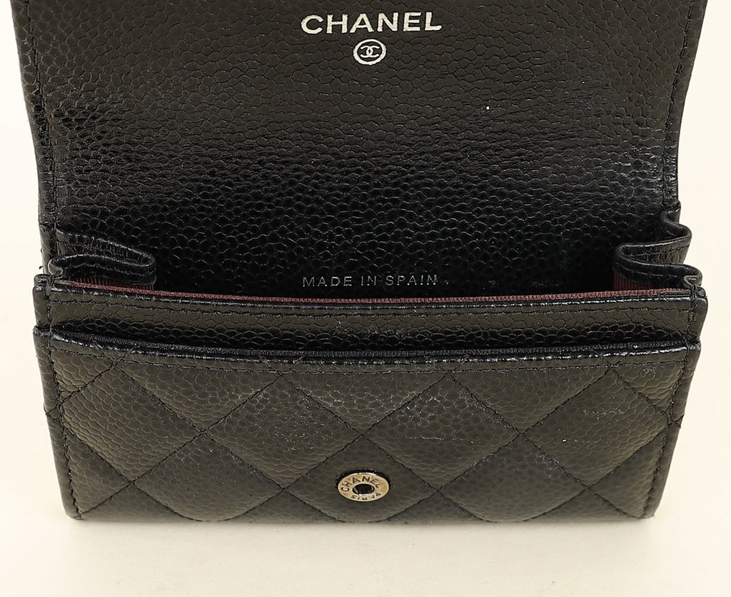 Chanel Black CC Classic Flap Card Holder