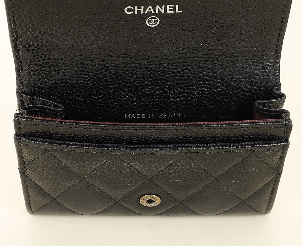 Chanel Black CC Classic Flap Card Holder