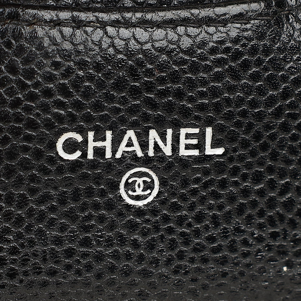 Chanel Black CC Classic Flap Card Holder