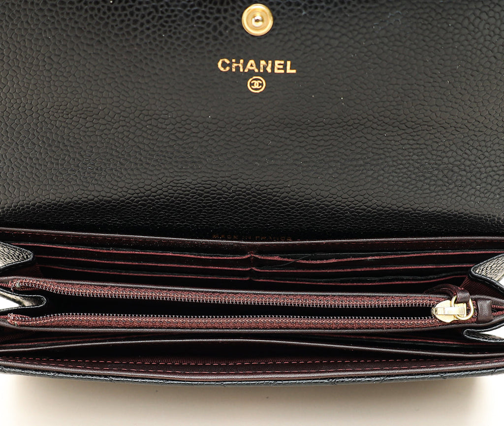 Chanel Black CC Classic Flap Long Wallet
