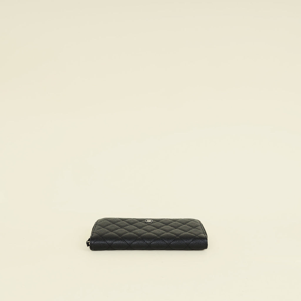 Chanel Black Classic Zipped Long Wallet