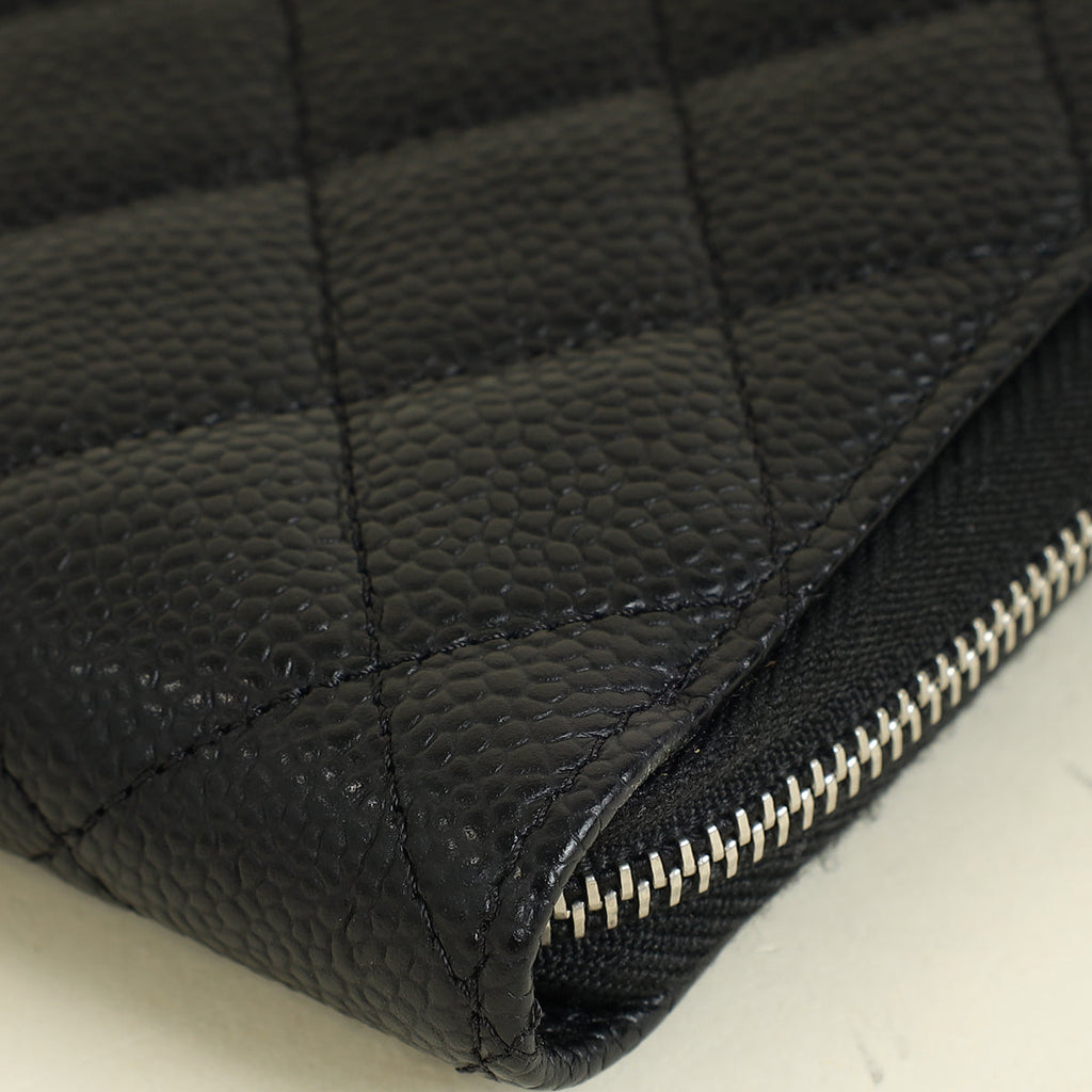 Chanel Black Classic Zipped Long Wallet