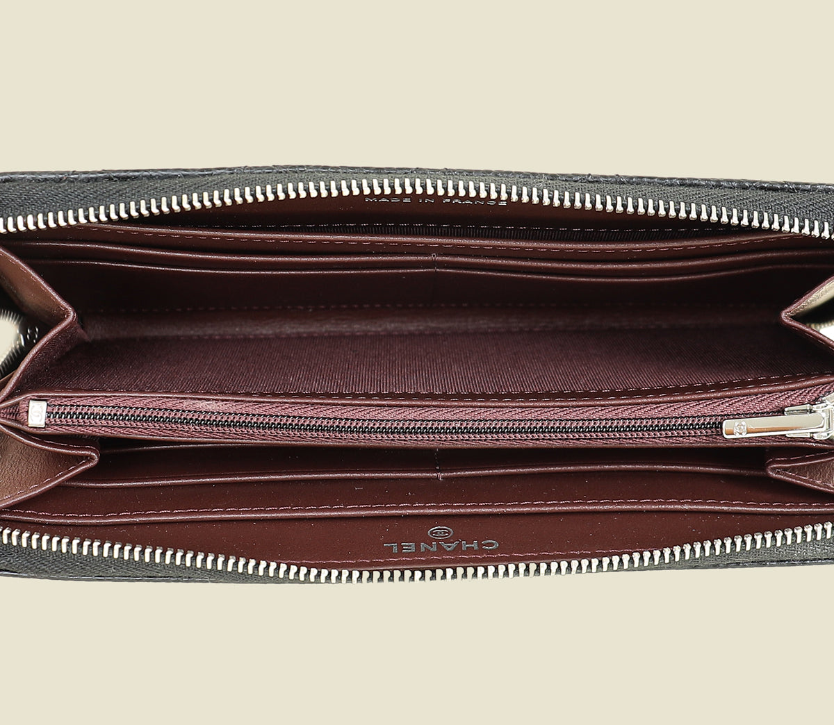 Chanel Black Classic Zipped Long Wallet