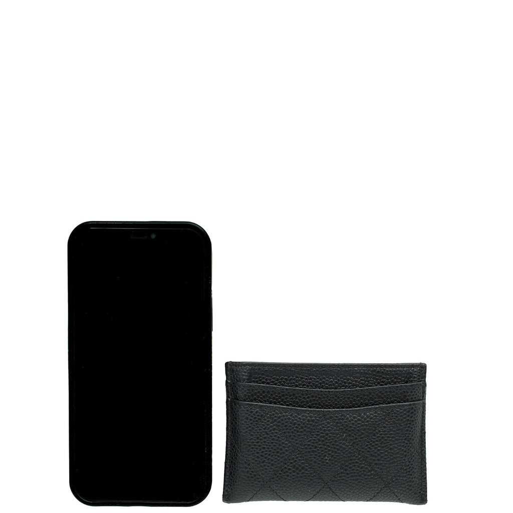 Chanel Black CC Classic Card Holder