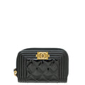 Chanel Black Boy Zipped Coin Purse