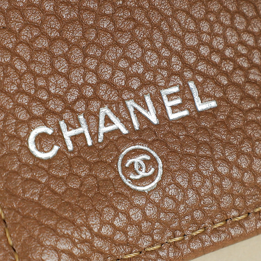 Chanel Light Brown CC Classic Long Wallet