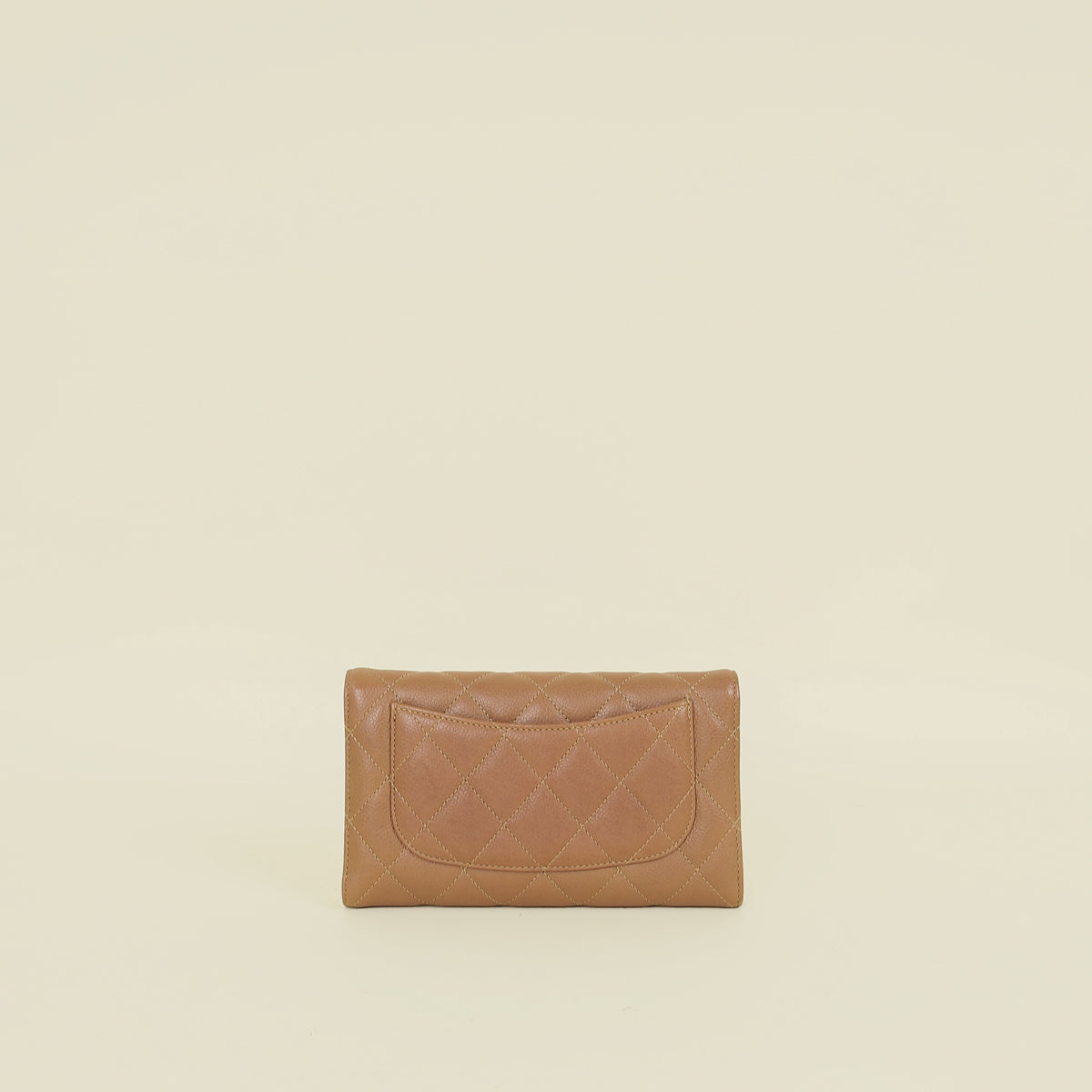 Chanel Light Brown CC Classic Long Wallet