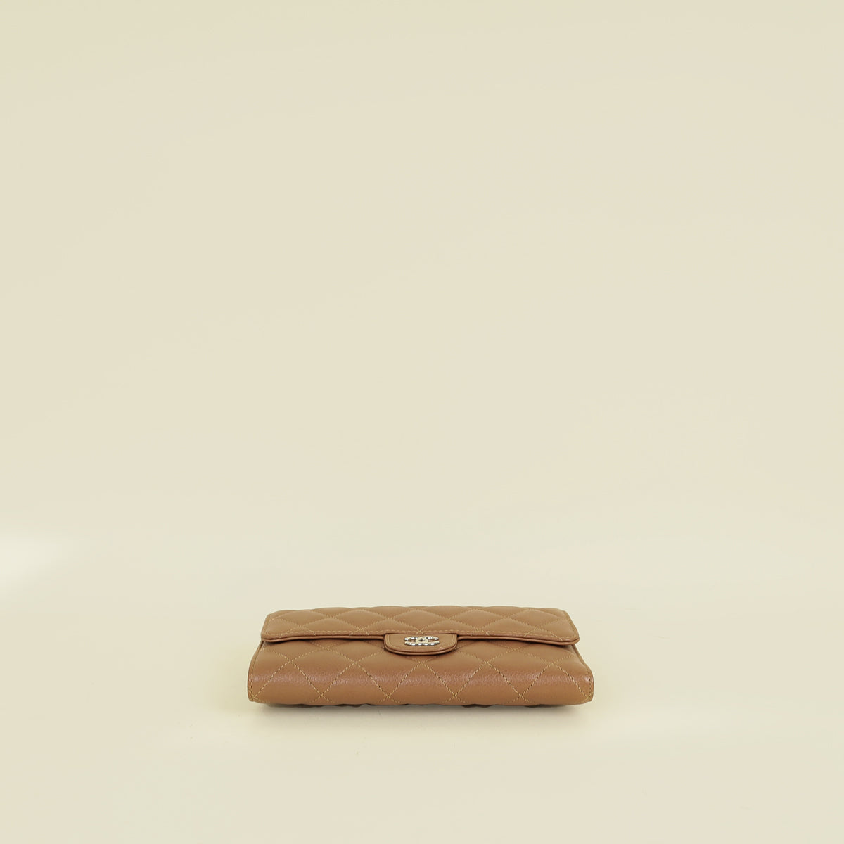 Chanel Light Brown CC Classic Long Wallet