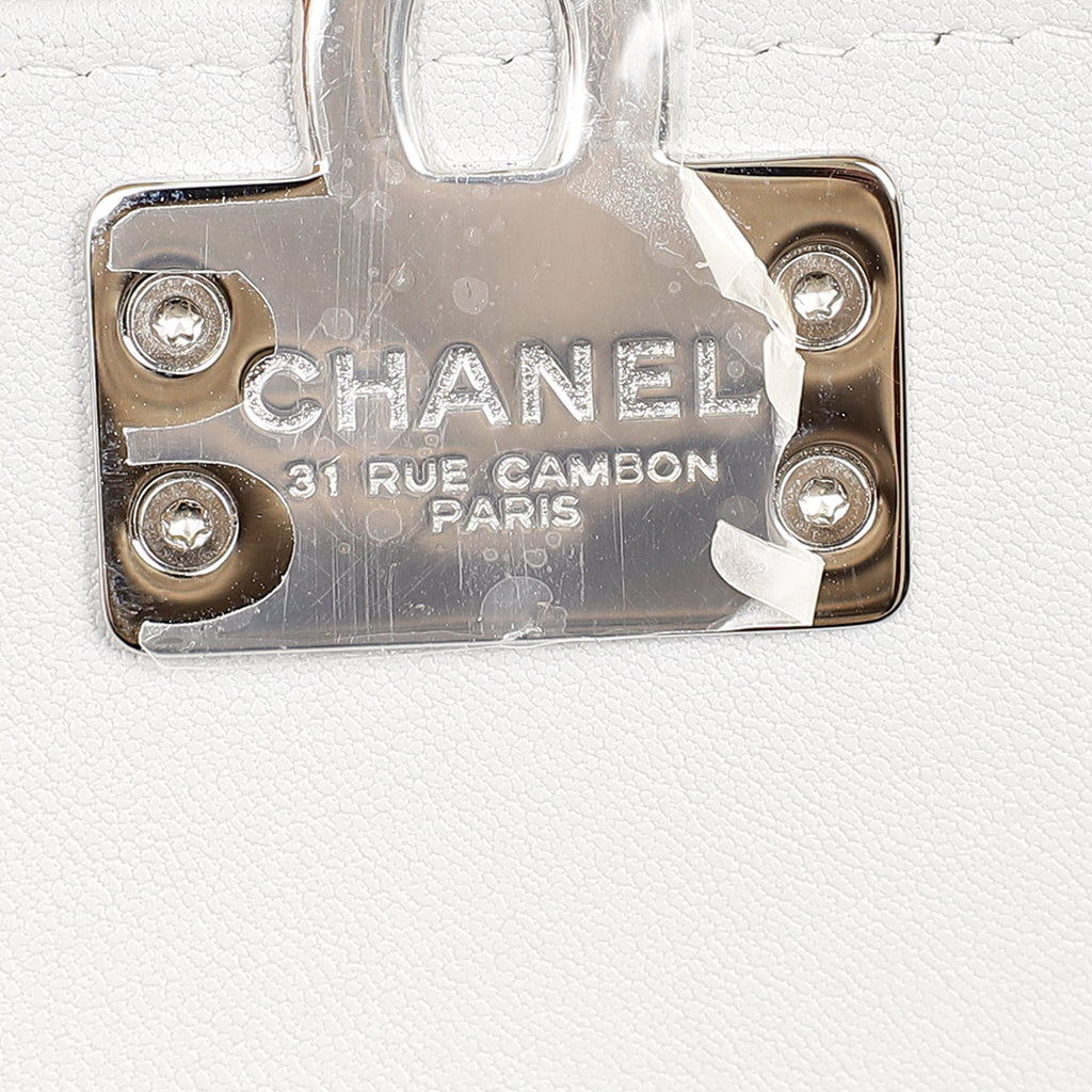 Chanel Grey CC Box Flap Wallet
