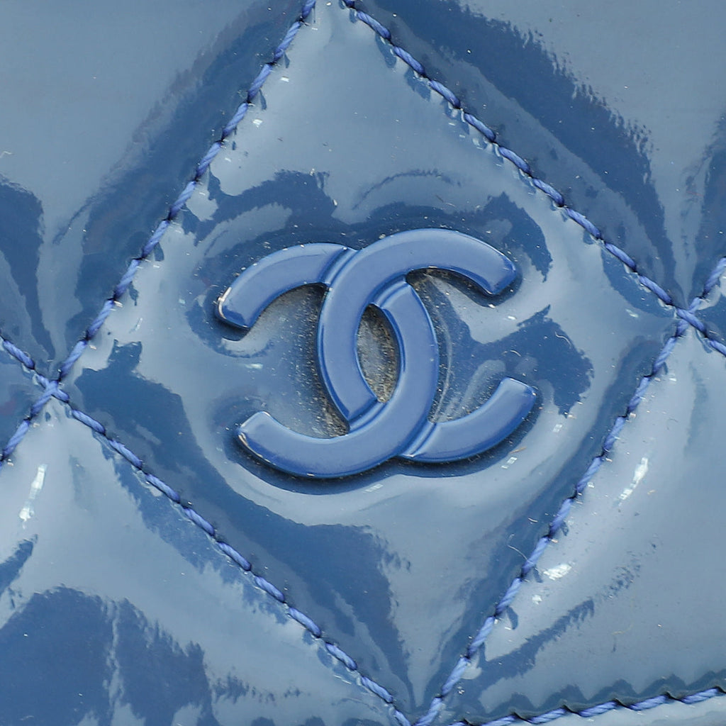 Chanel Blue CC Classic Flap Long Wallet