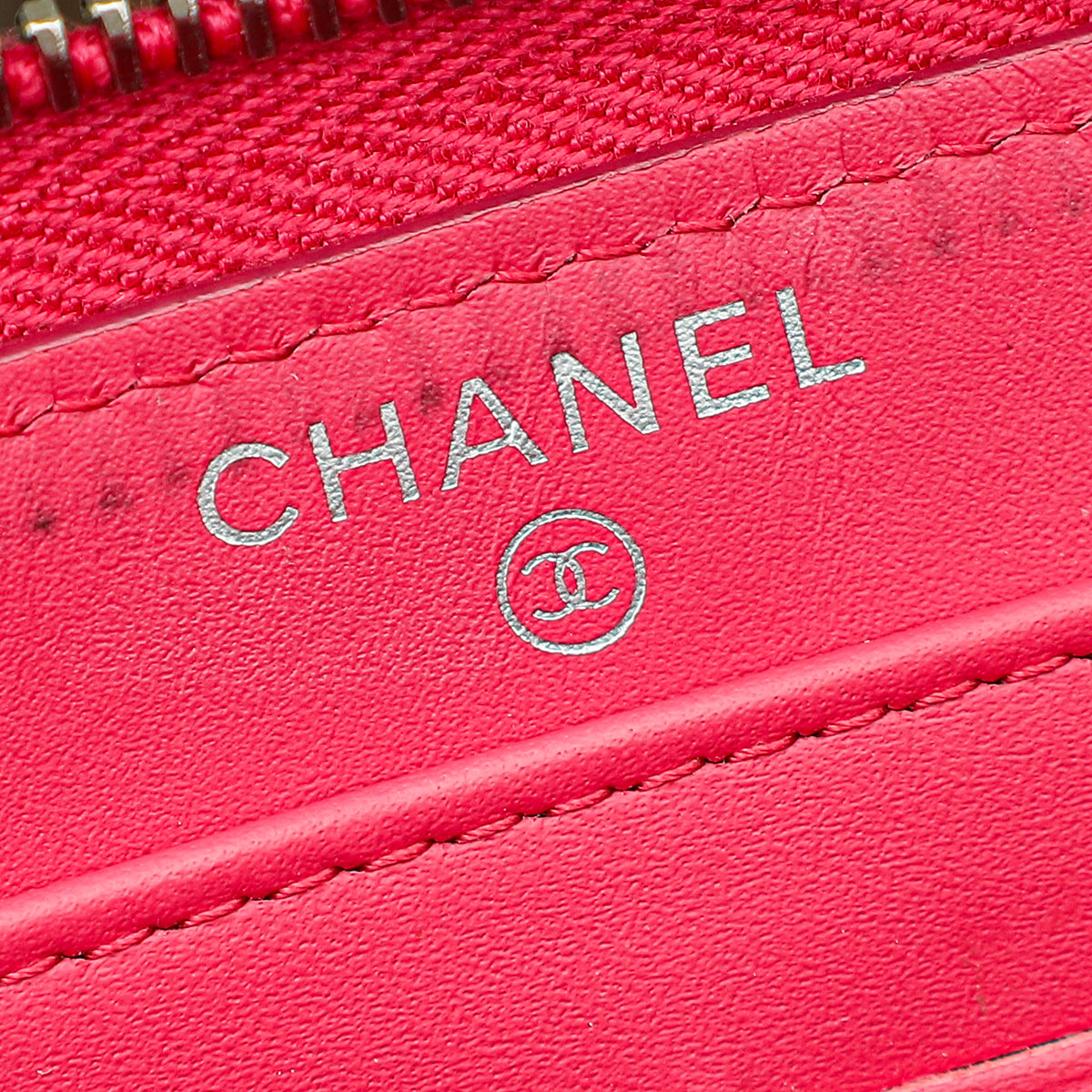 Chanel Dark Pink CC Classic Zip Around Long Wallet
