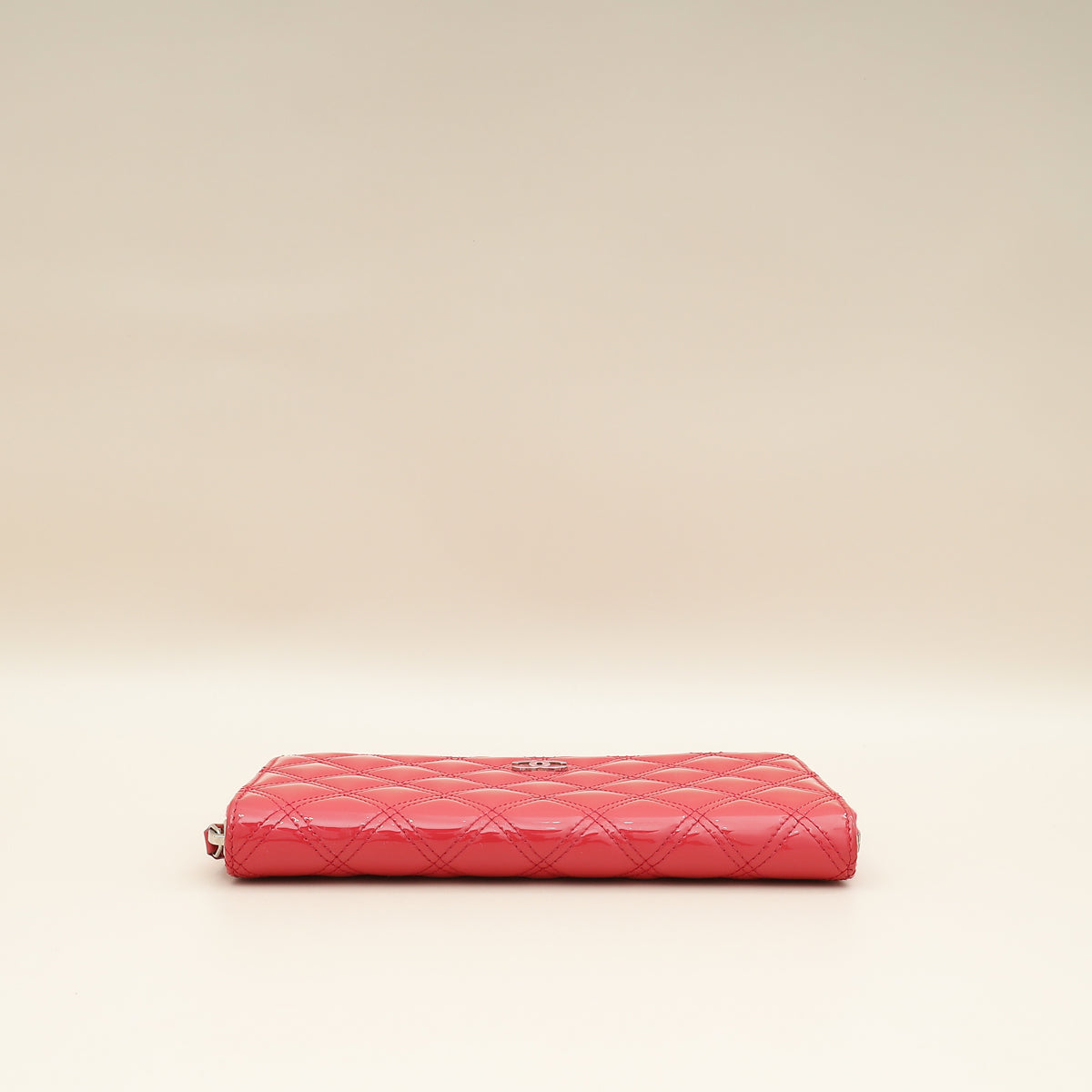 Chanel Dark Pink CC Classic Zip Around Long Wallet
