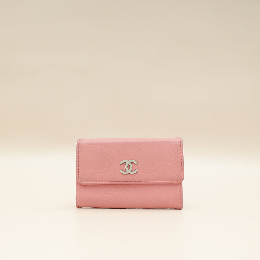 Chanel Pink CC Camellia Flower Small Flap Wallet