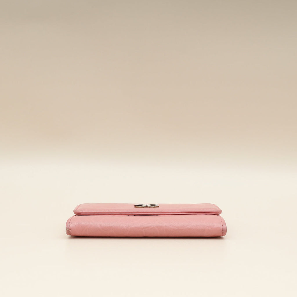 Chanel Pink CC Camellia Flower Small Flap Wallet