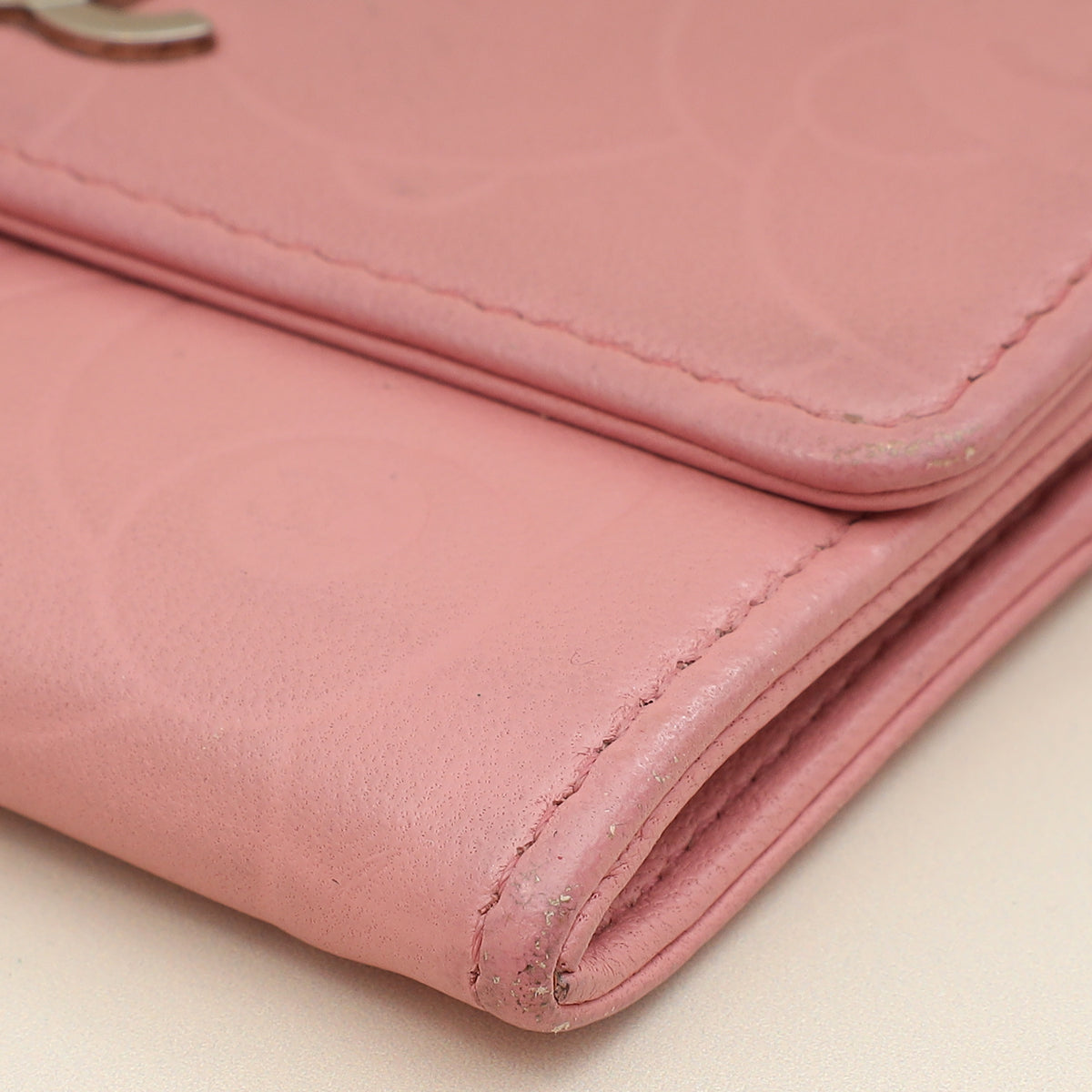 Chanel Pink CC Camellia Flower Small Flap Wallet