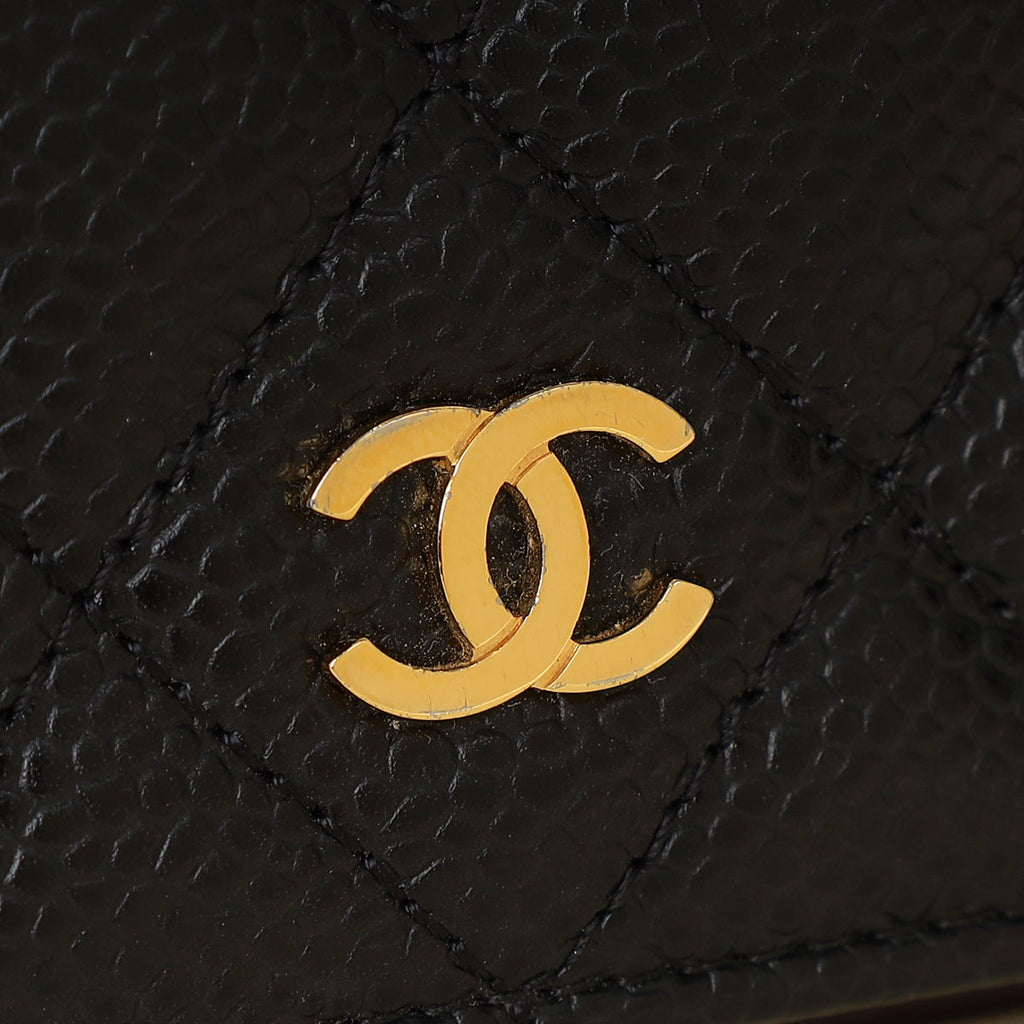 Chanel Black Classic CC Long Wallet