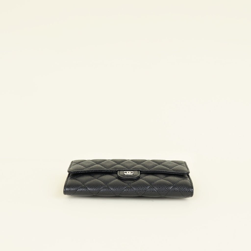 Chanel Black CC Classic Long Wallet