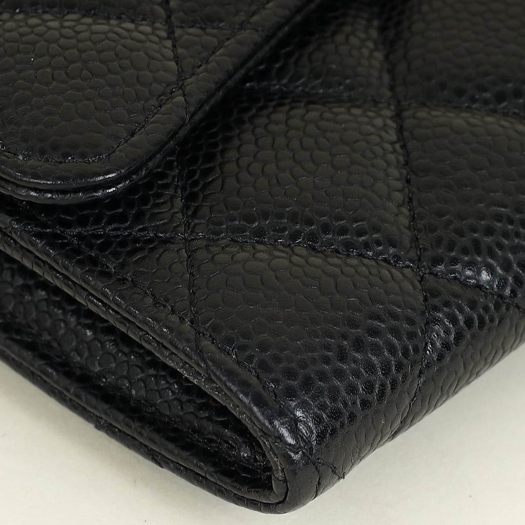 Chanel Black CC Classic Long Wallet