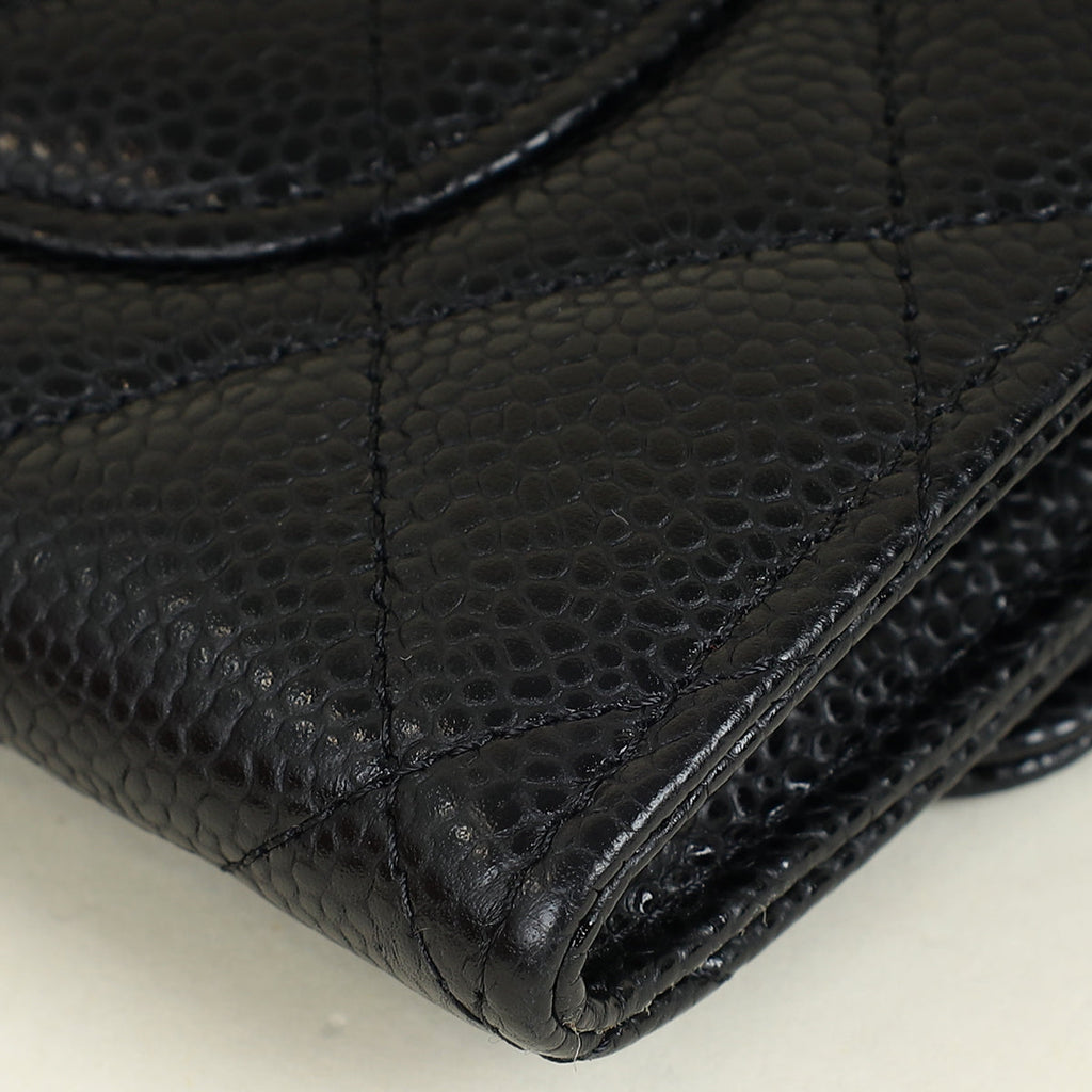Chanel Black CC Classic Long Wallet