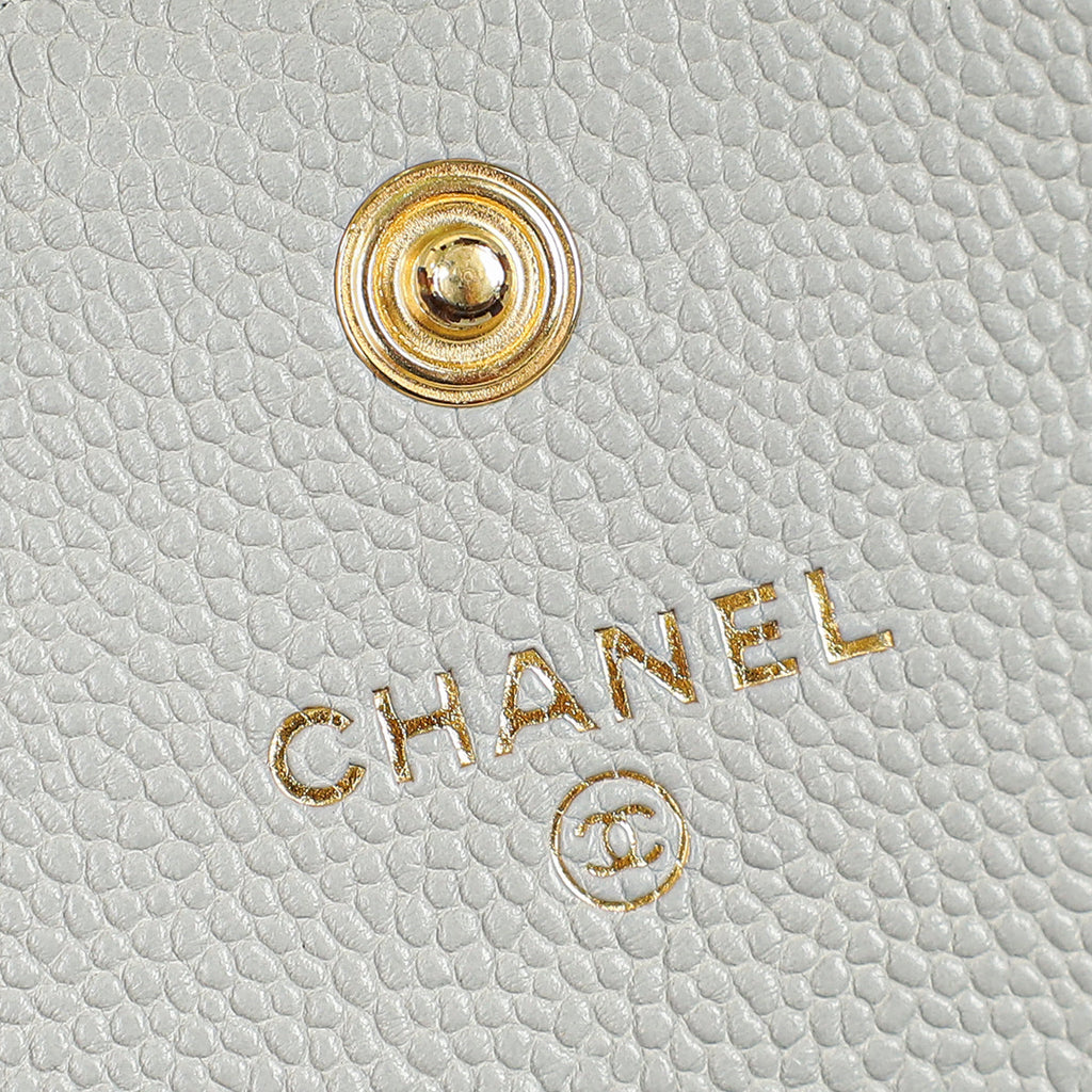 Chanel Grey Le Boy Flap Wallet