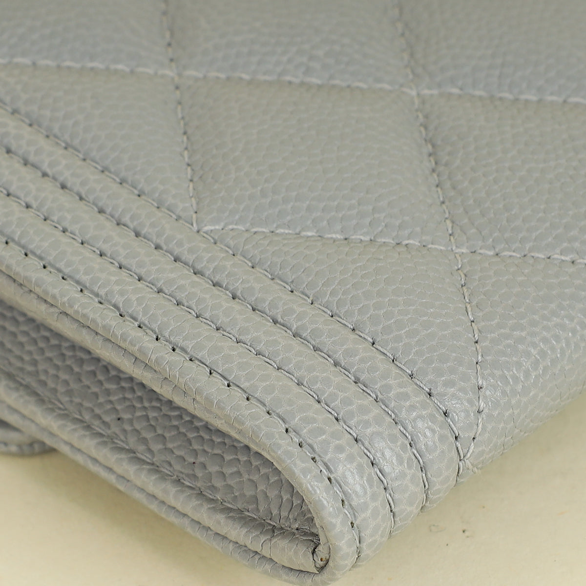 Chanel Grey Le Boy Flap Wallet